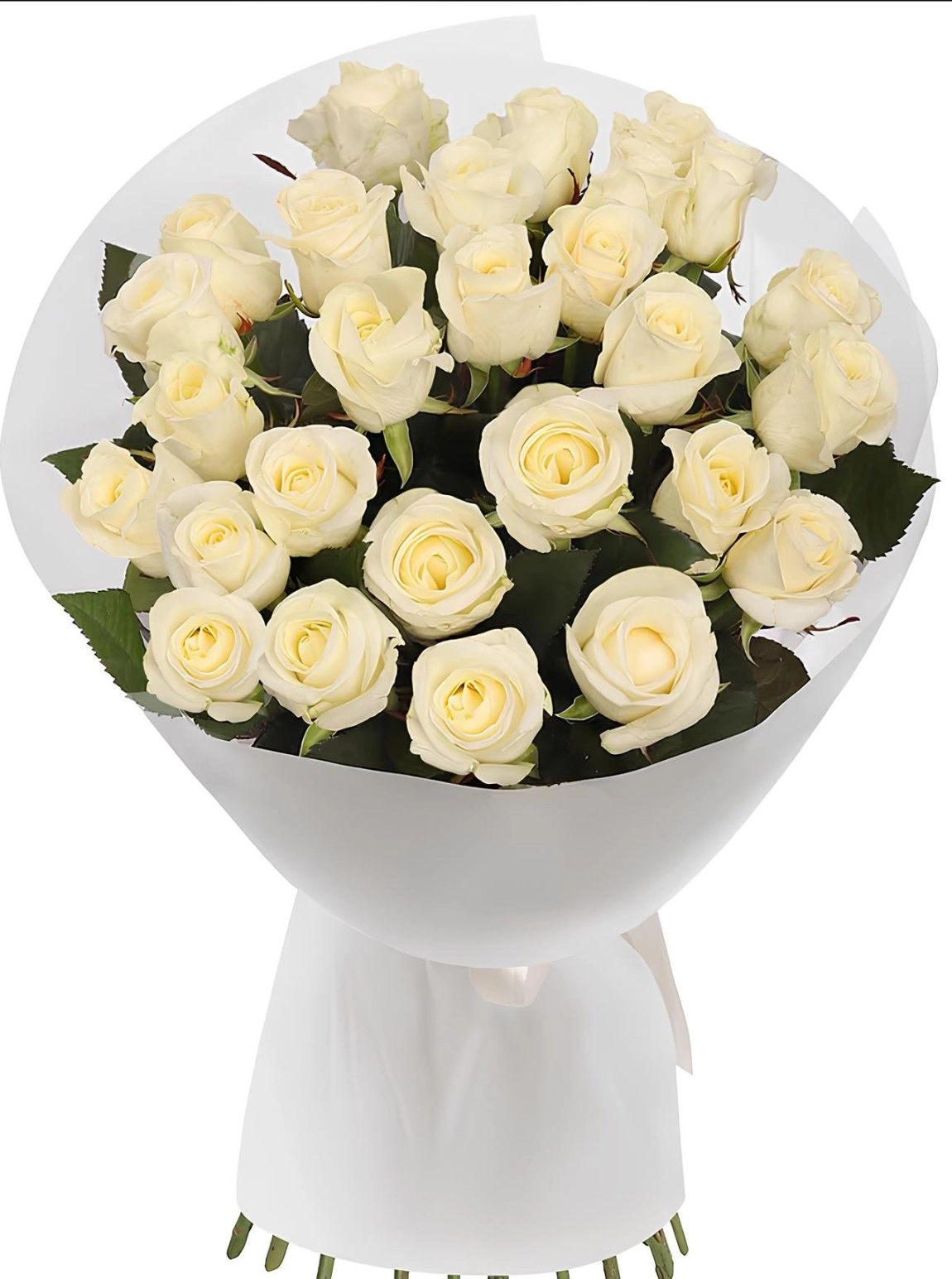 25 Adet Beyaz Gül Buketi