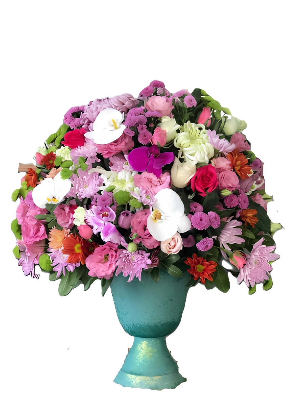 Seramikte Renkli Çiçekler