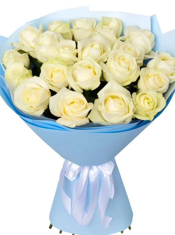 21 Beyaz Gül Buketi
