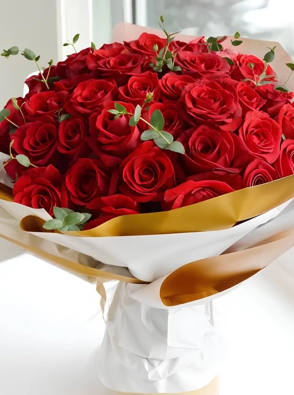 25 Tane Kırmızı Gül Buketi