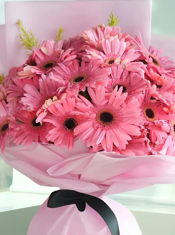 Pembe Büyük Gerbera Buketi