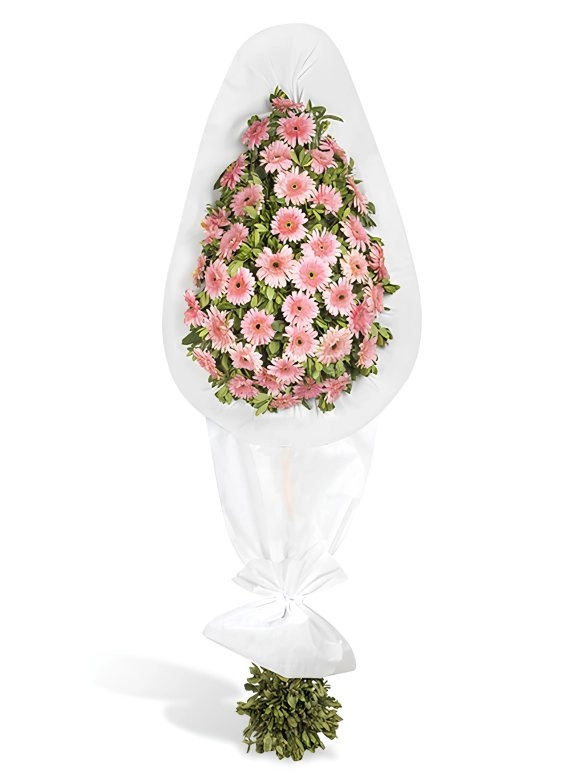 Soft Pembe Çiçekli Çelenk